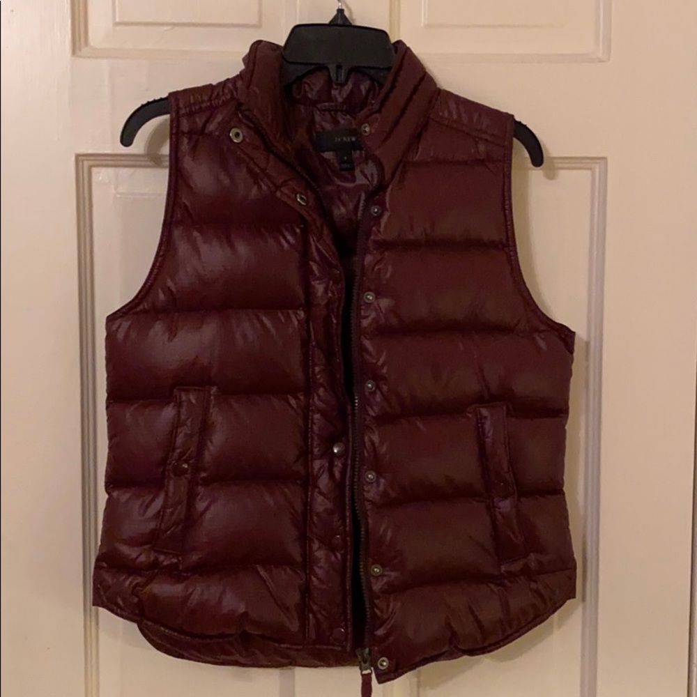 J. Crew Puffer Vest- Maroon